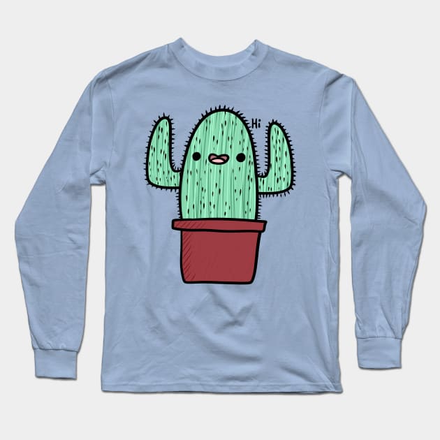 Happy cactus Long Sleeve T-Shirt by Jamtastic